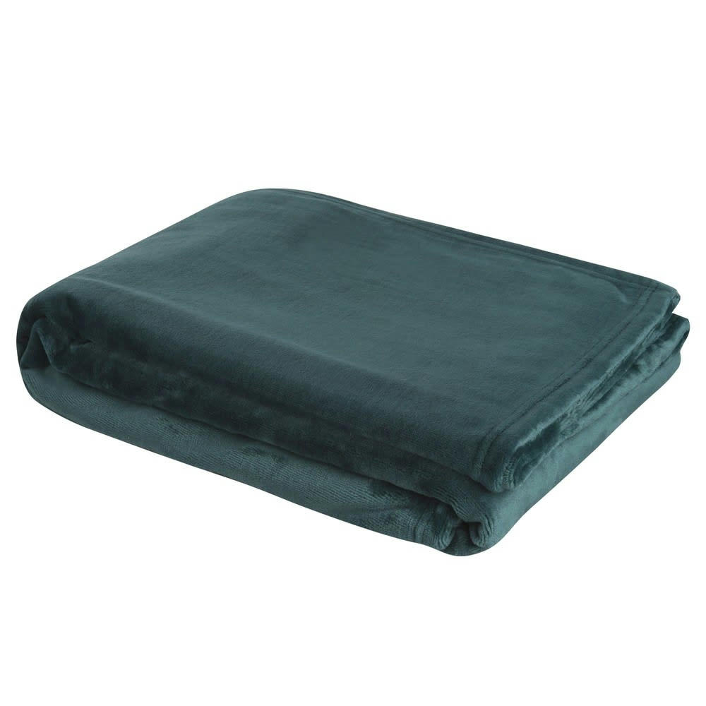 ELISE  - Plaid vert émeraude 130x180