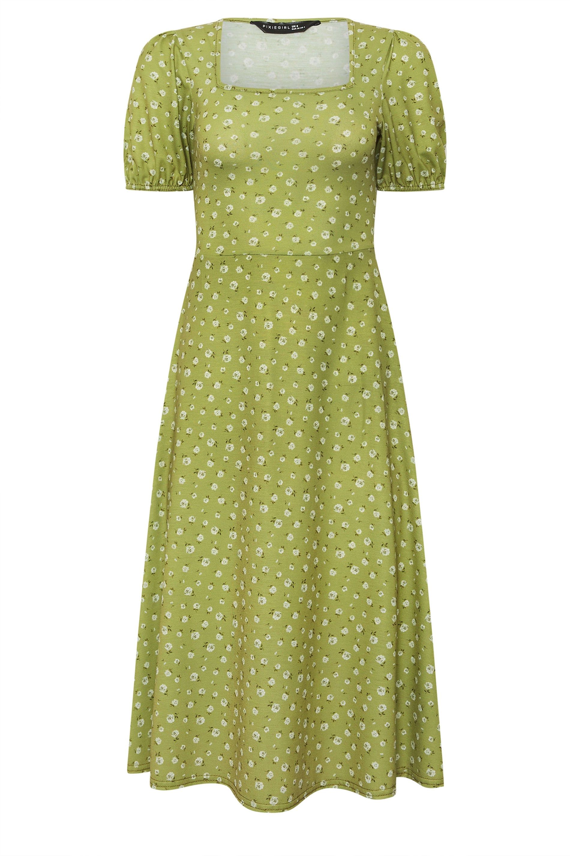 PixieGirl Petite Ditsy Floral Midi Dress