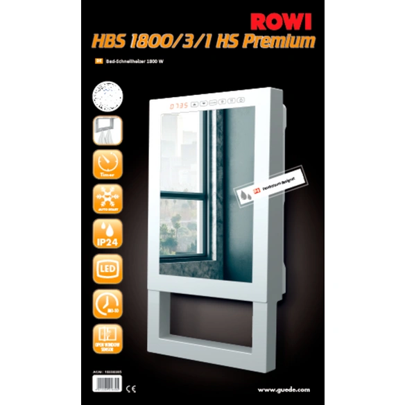 Badschnellheizer »HBS 1800/3/1 HS Premium«, 1,8 kW