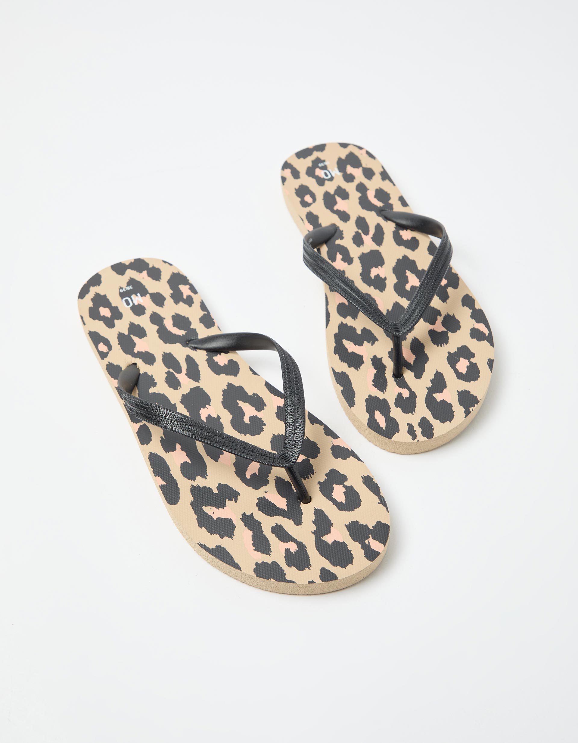 Chinelos de Dedo Animal Print, Mulher, Castanho