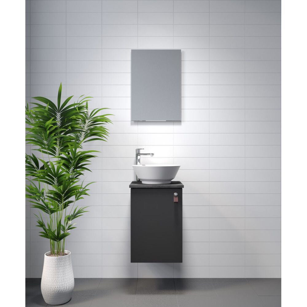 BADEROMSMØBEL CAMARGUE TIDAN SVART MATT 40CM