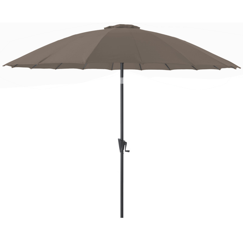 Parasol droit inclinable Pagode taupe Ø 300 cm