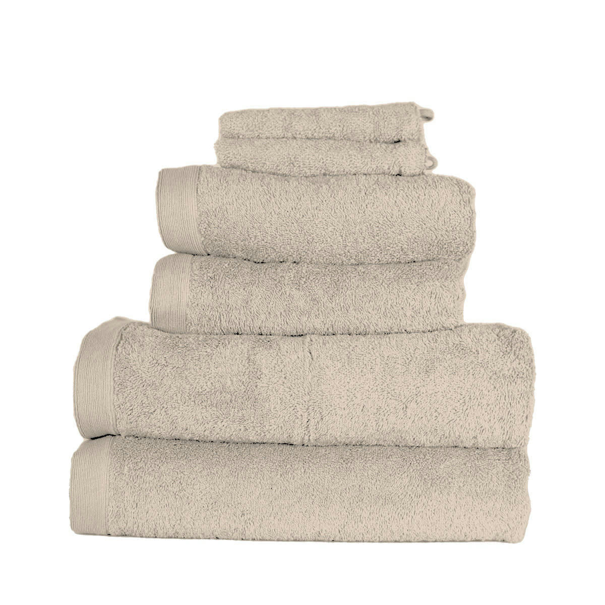 STUDIO - Ensemble de bain 6 pièces en coton Sable