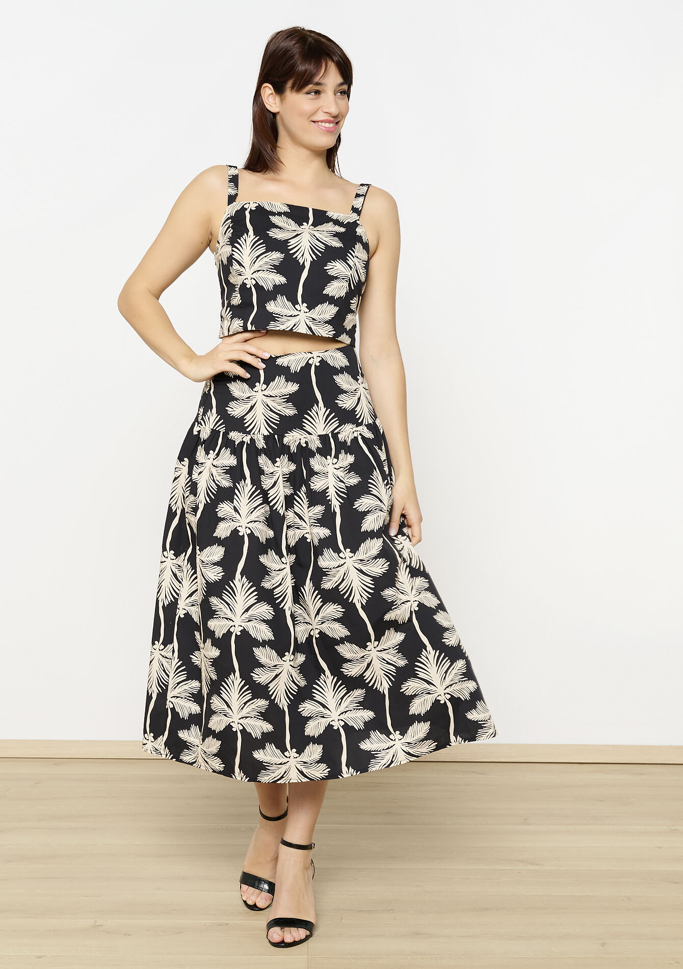 Crop top met palmprint