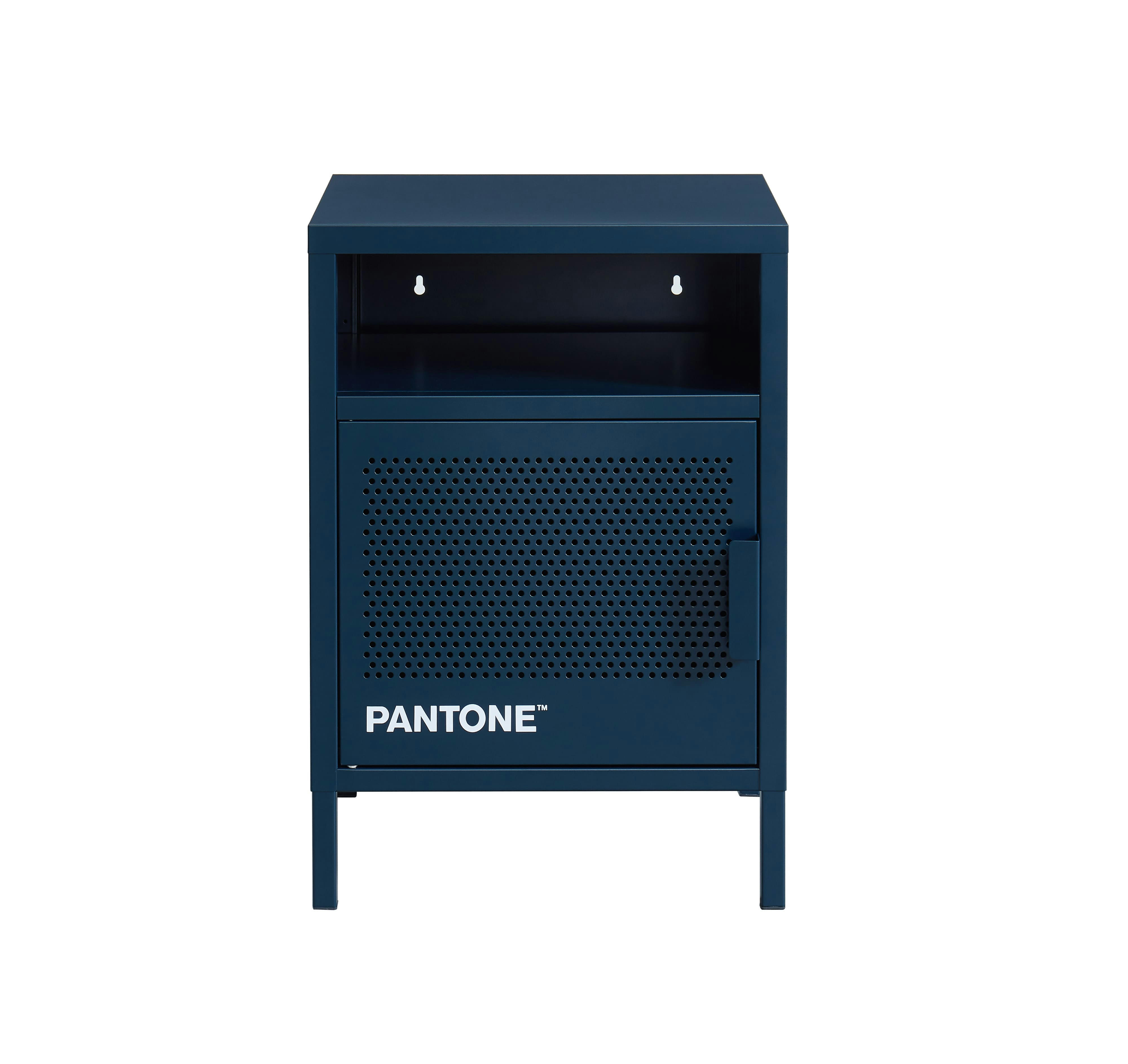 PANTONE - Table de chevet  métal bleu nuit 40cm