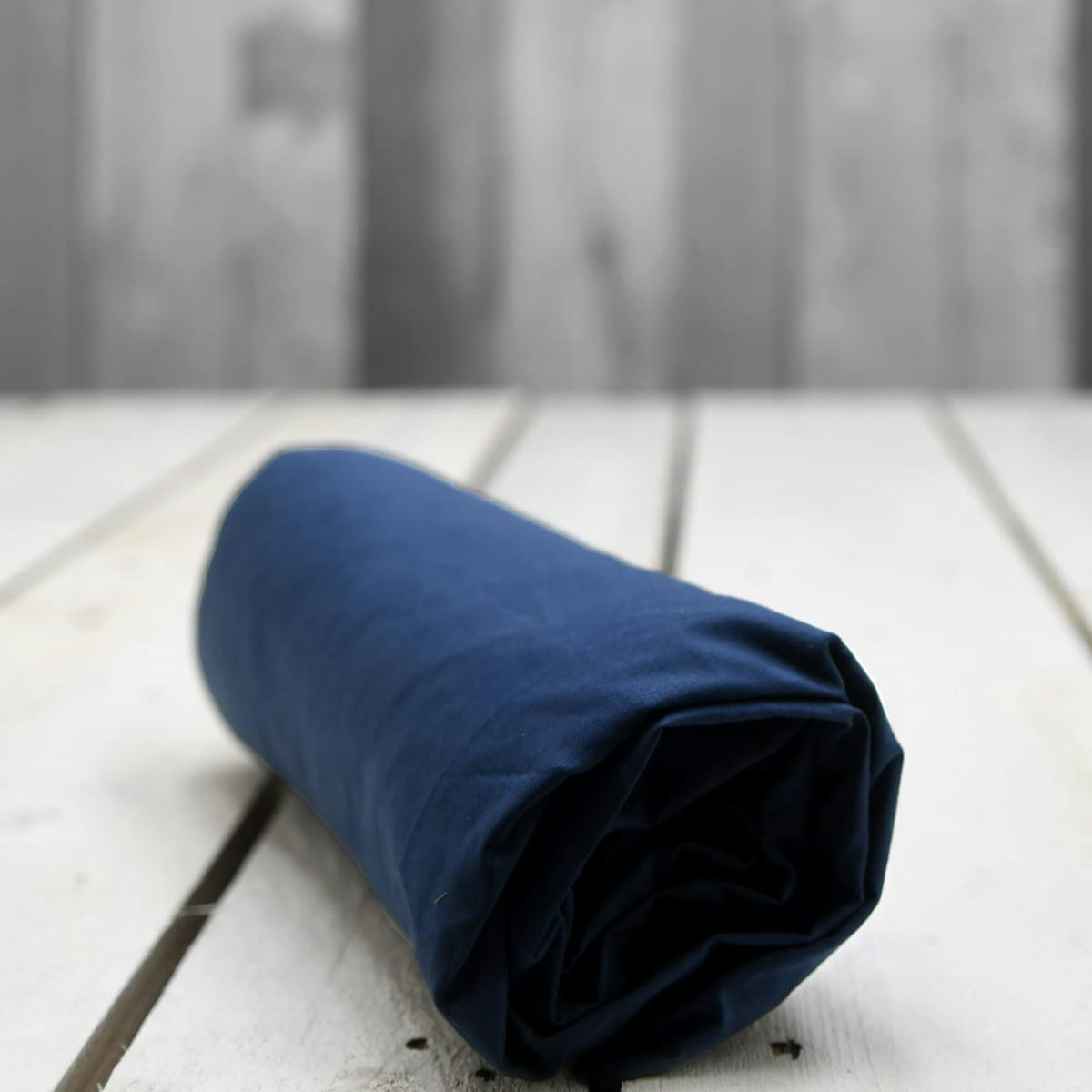 STUDIO - Drap housse en coton bonnet 30cm  marine 180x200 cm