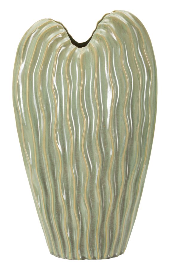 Groene keramische vaas 27x14x46,5 cm