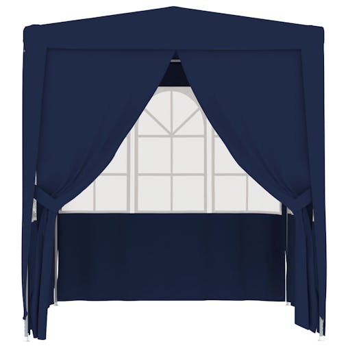 NNEVL Professional Party Tent with Side Walls 2x2 m Blue 90 g/m&sup2;