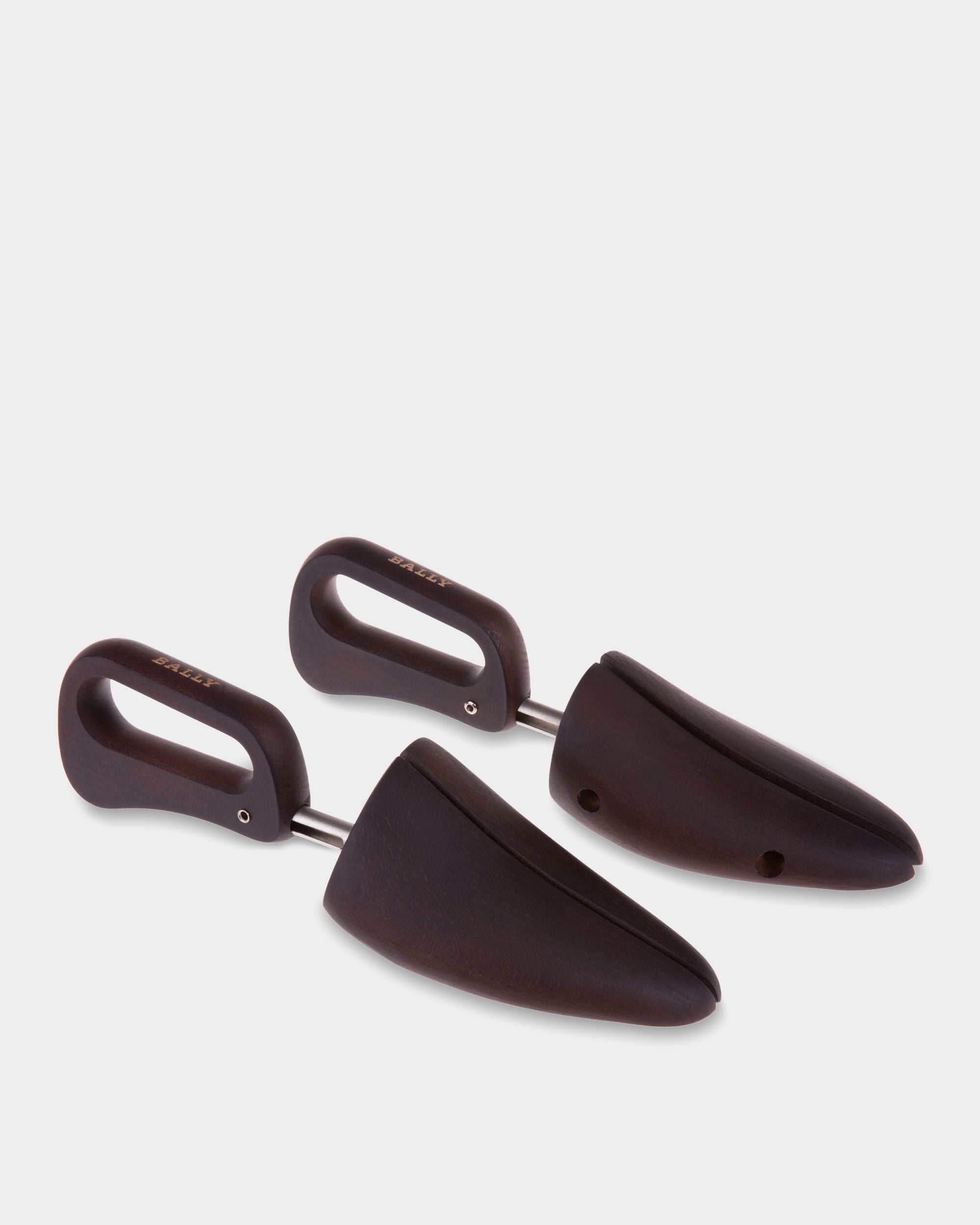 Schuhspanner Aus Braunem Buchenholz