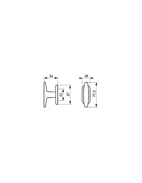 Bouton pour fenêtre Leto/Maia, couleur F2, carré 7mm - SP