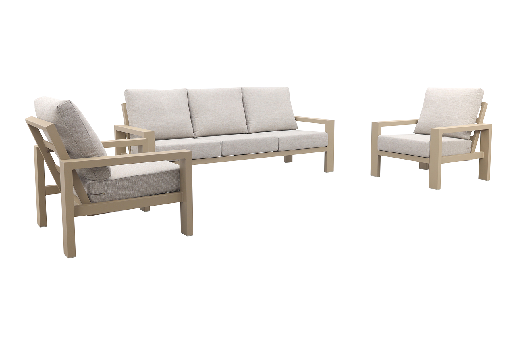 VDG Verano stoel-bank loungeset latte 3-delig