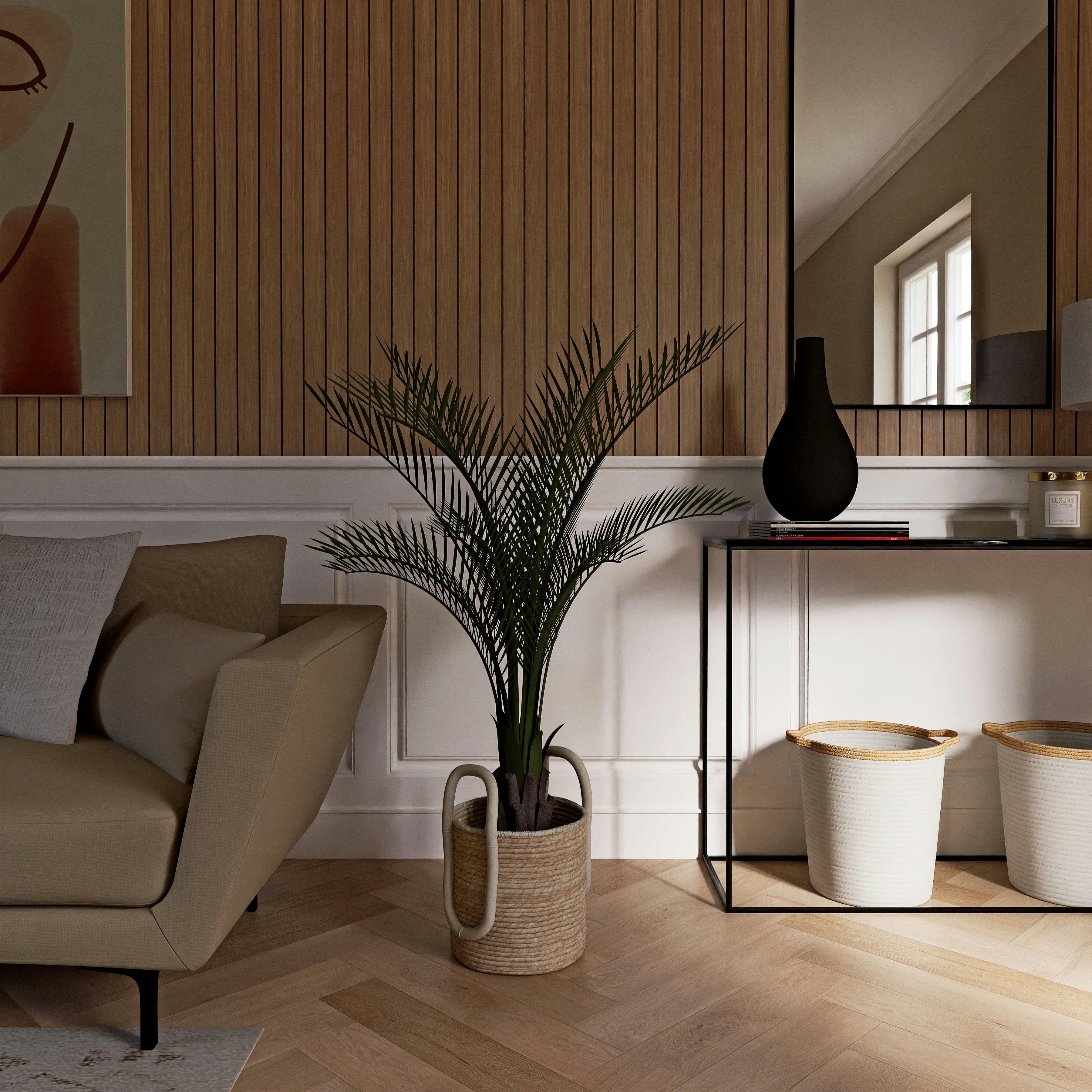 LEVI - Palmier artificiel vert et marron