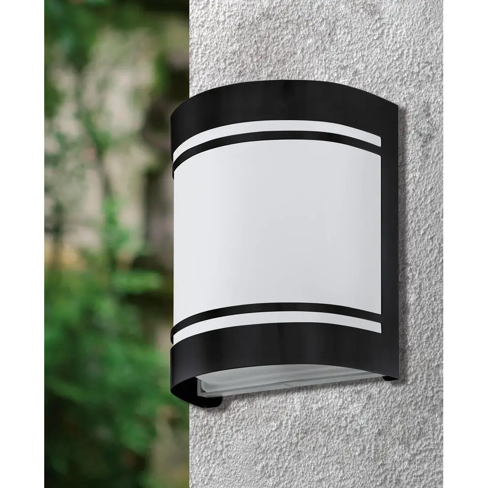 EGLO Cerno Wandlamp - E27 - Glas - Zwart/Wit