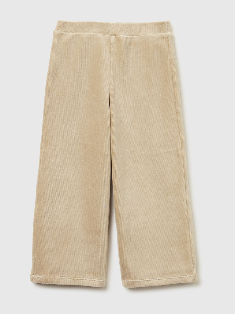 Wide chenille trousers