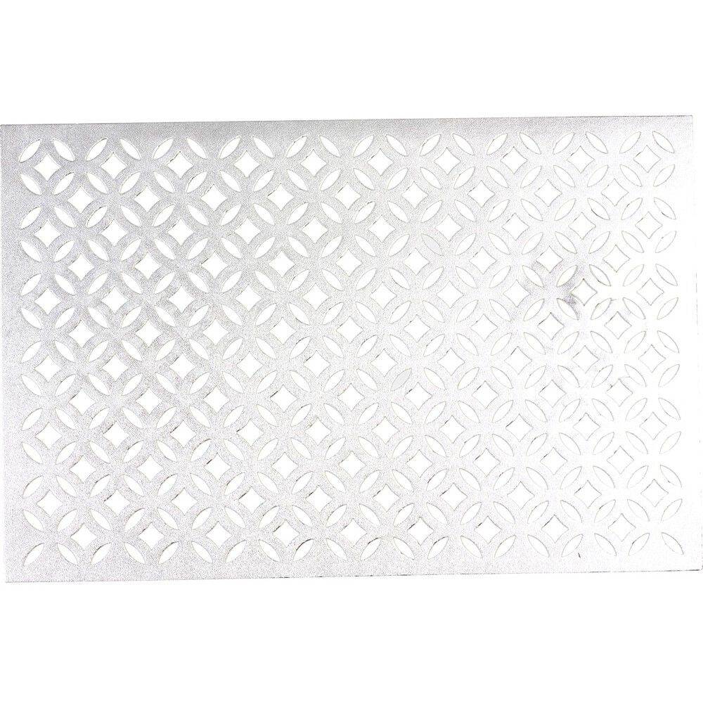 Set de table rectangulaire pvc motif ajouré gris argenté