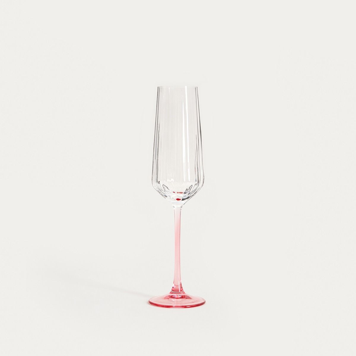 Kieliszek BRILL na szampana z różową nóżką 0,27 l