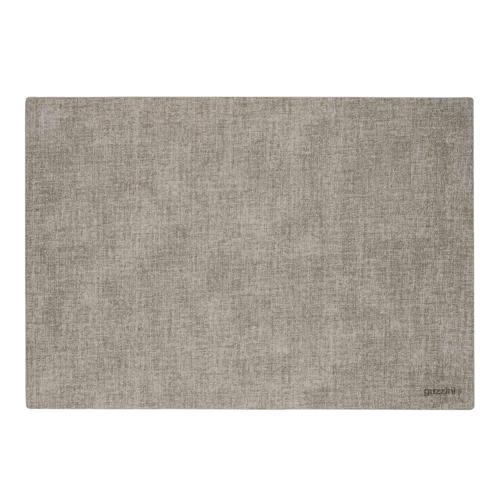 TIFFANY - Lot de 6 sets de table double face en caoutchouc gris clair 43 x 30 cm