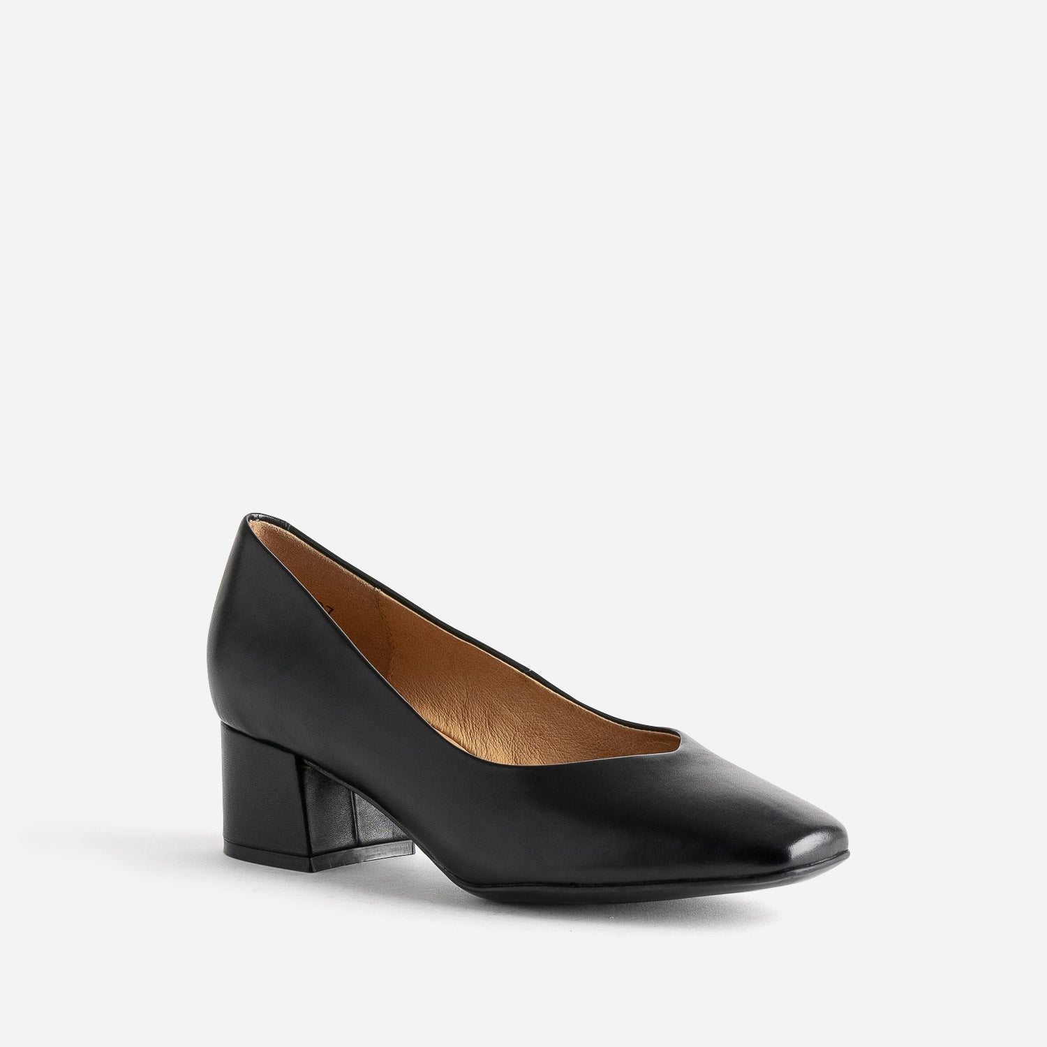 Escarpin CAPRICE noir cuir à talon