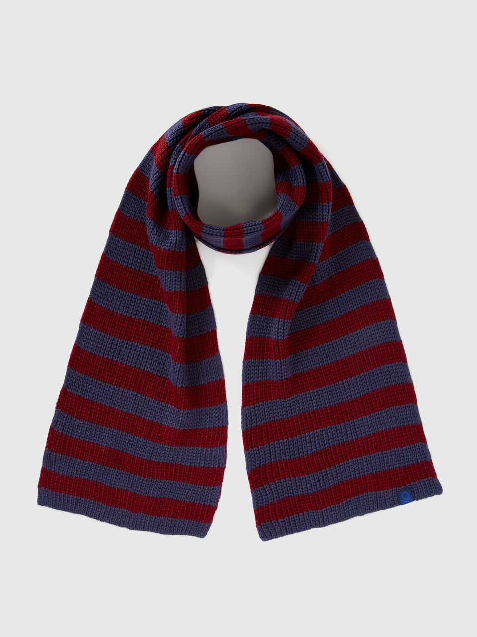 Striped knit scarf