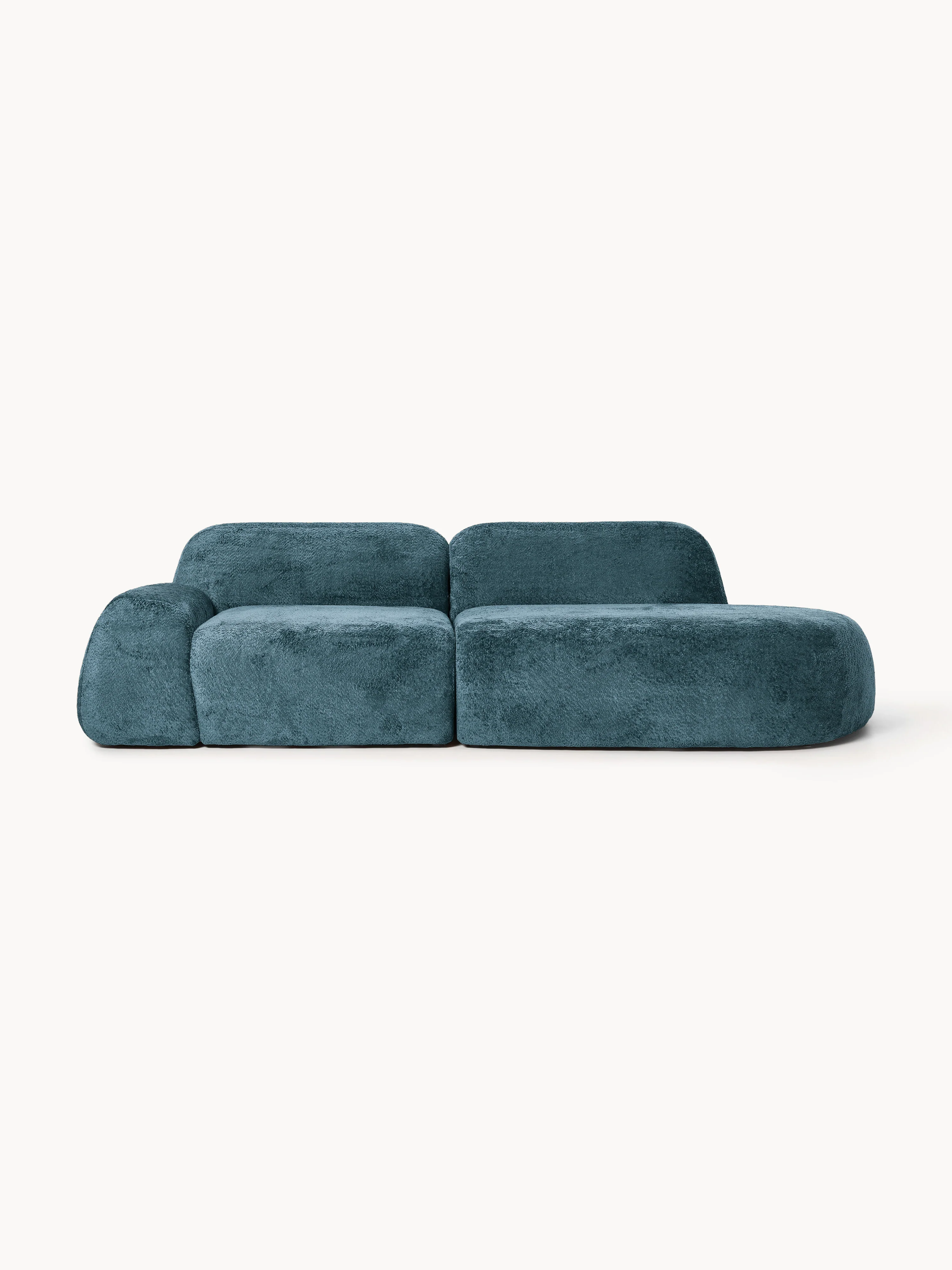 Modulare Chaise Wolke (3-Sitzer) aus Teddy-Bouclé