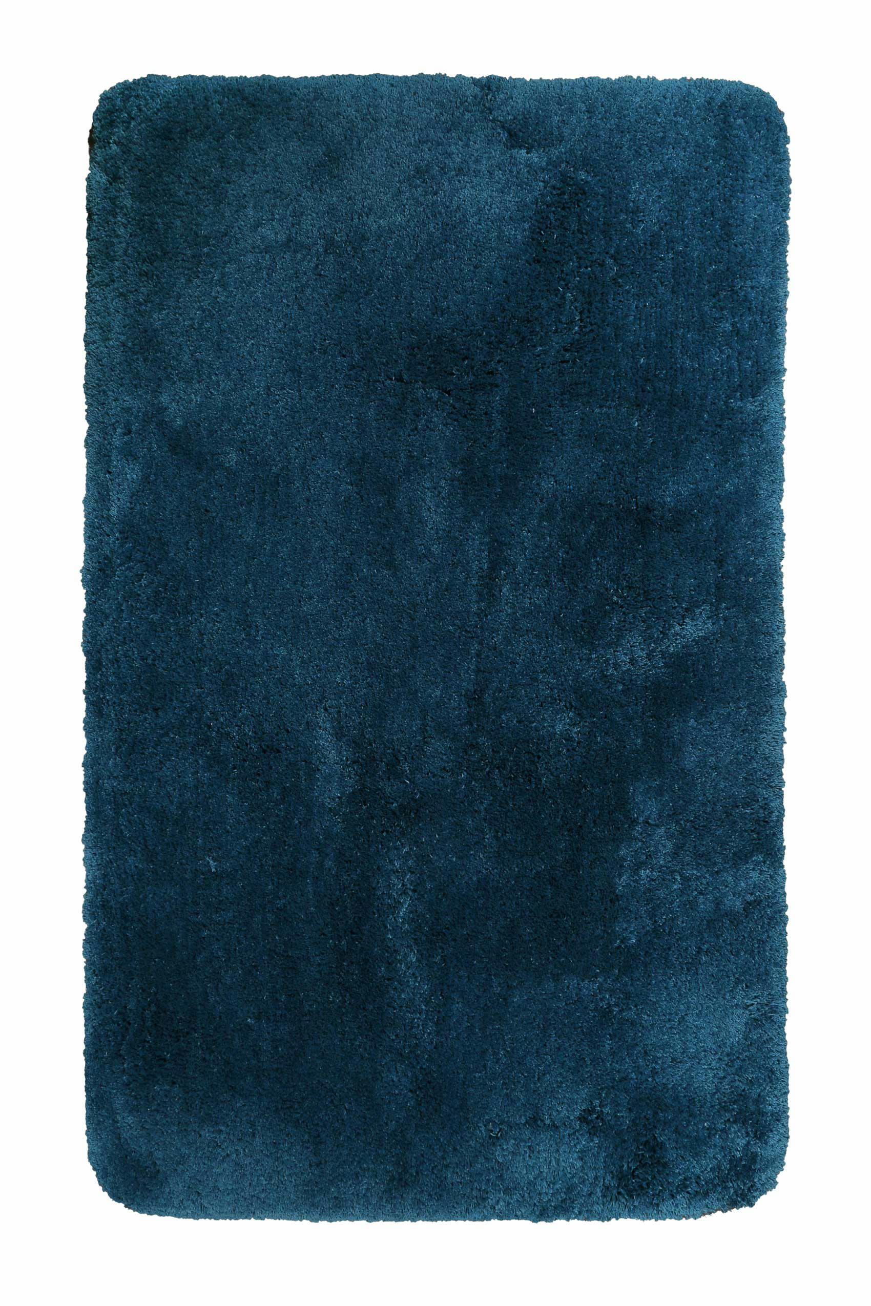 PORTO AZZURRO - Tapis de bain microfibre très doux uni bleu vert pétrole 60x100