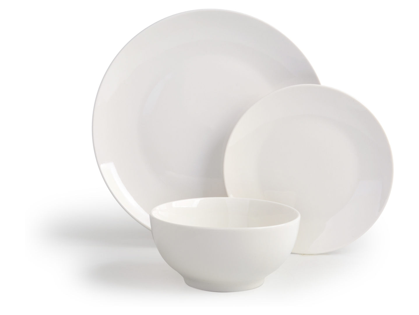 Komplet obiadowy 18 el. porcelanowy Day By Day biały