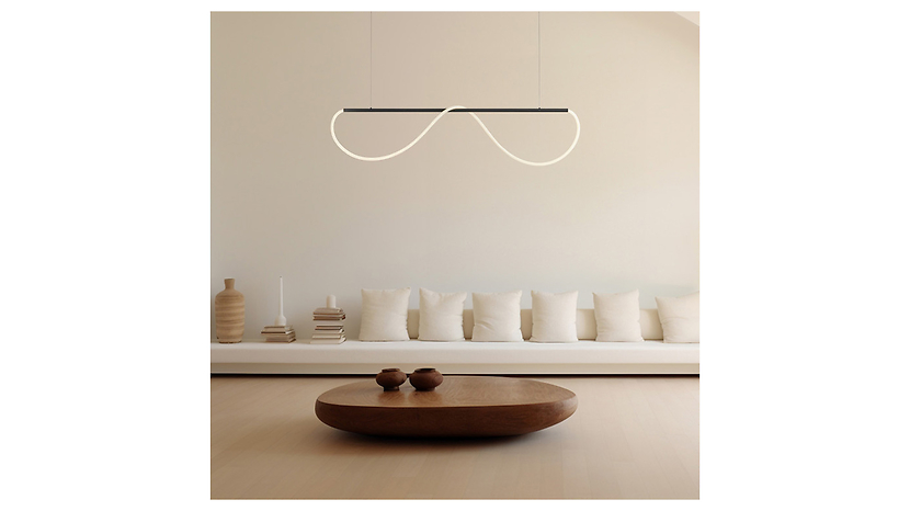 Lampa wisząca Meleca LED 100 cm metalowa czarna
