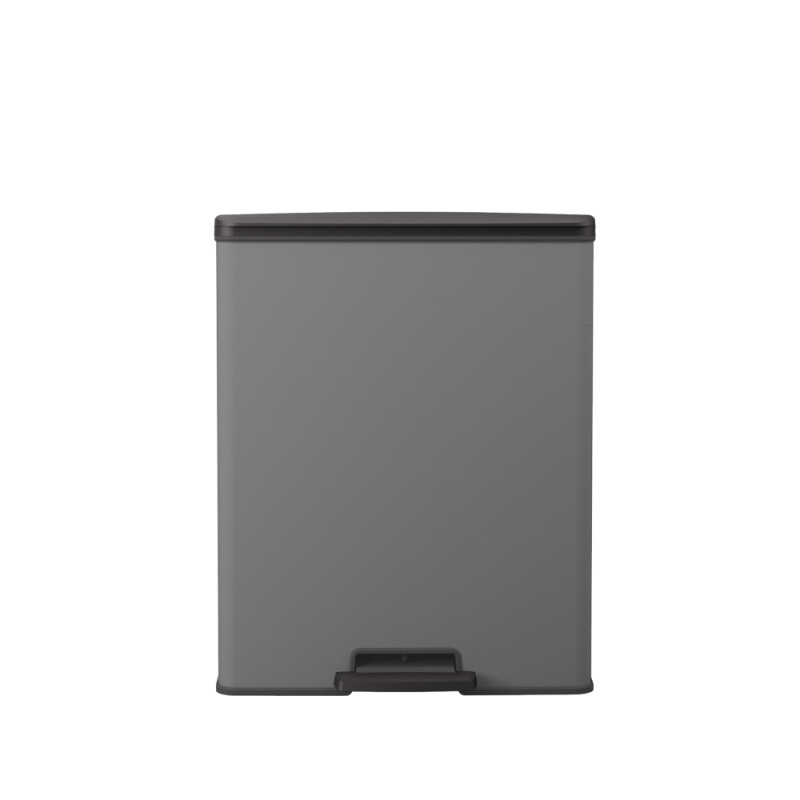 Poubelle de tri à pédale Decobin gris clair 2 x 26 L CURVER