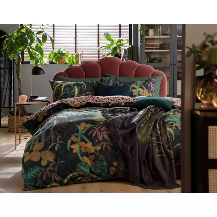 Habitat Botanical Print Multicolor Bedding Set - Double