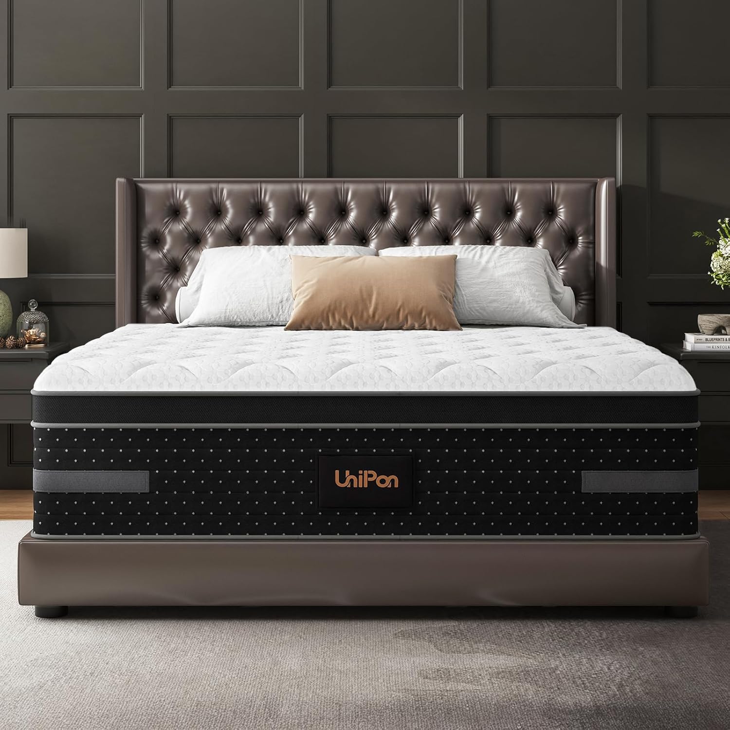14 Inch Extra Firm King Mattress, Hybrid Mattresses Hotel Collection with Extra Back & Hip Support, Deep Sleep & Zoned Support, Fiberglass-Free and CertiPUR-US Certified, 365-Night Trial