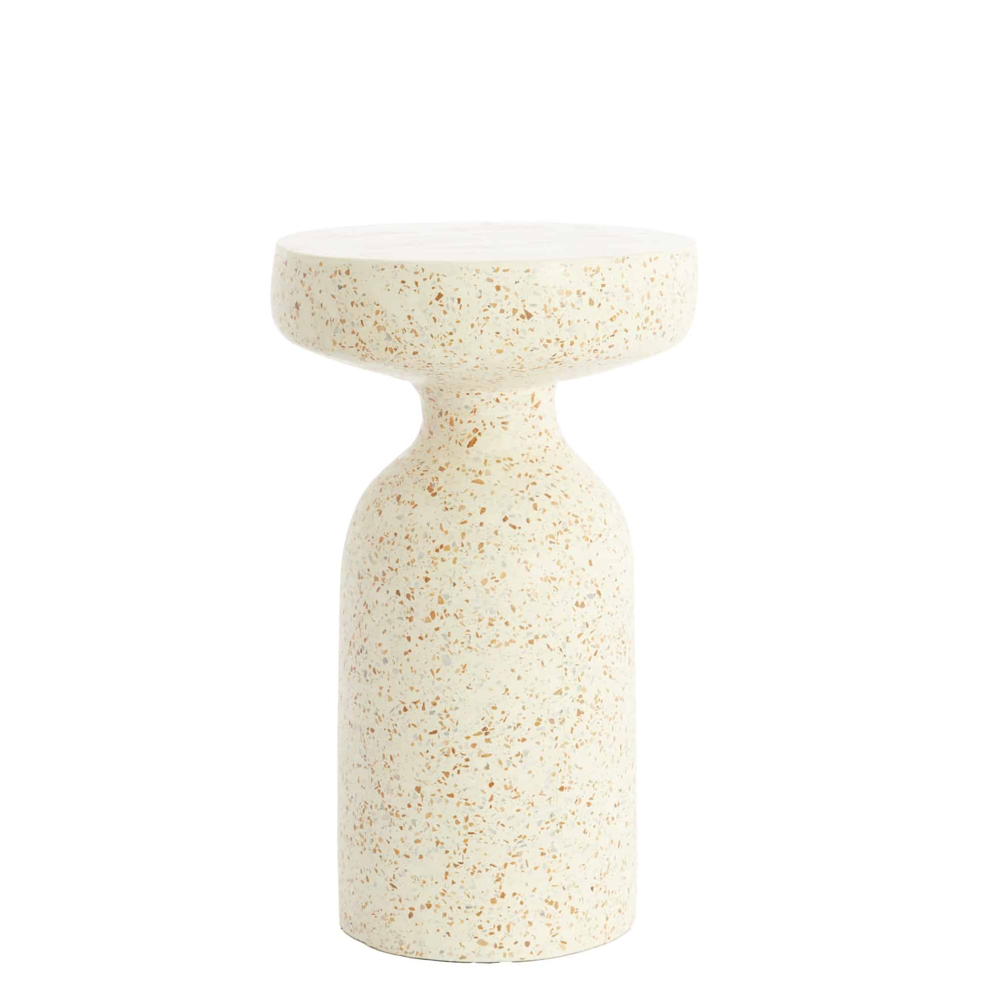 Light & Living bijzettafel Moravit - wit - Ø32cm
