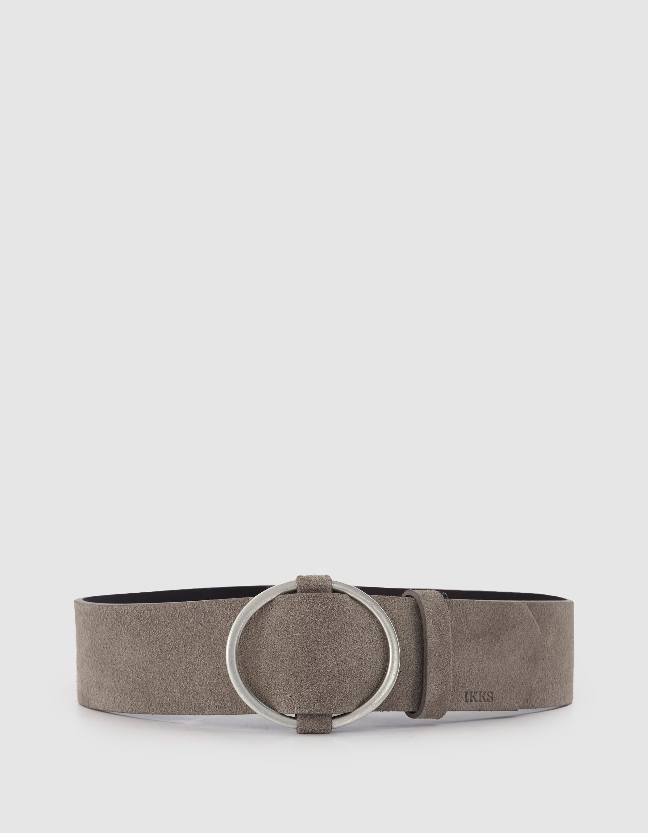 Ceinture camel cuir velours ajustable Femme