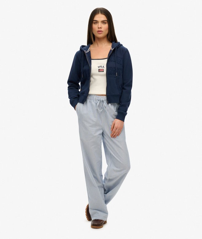 Athletic Essentials Tonal Cropped Zip Hoodie