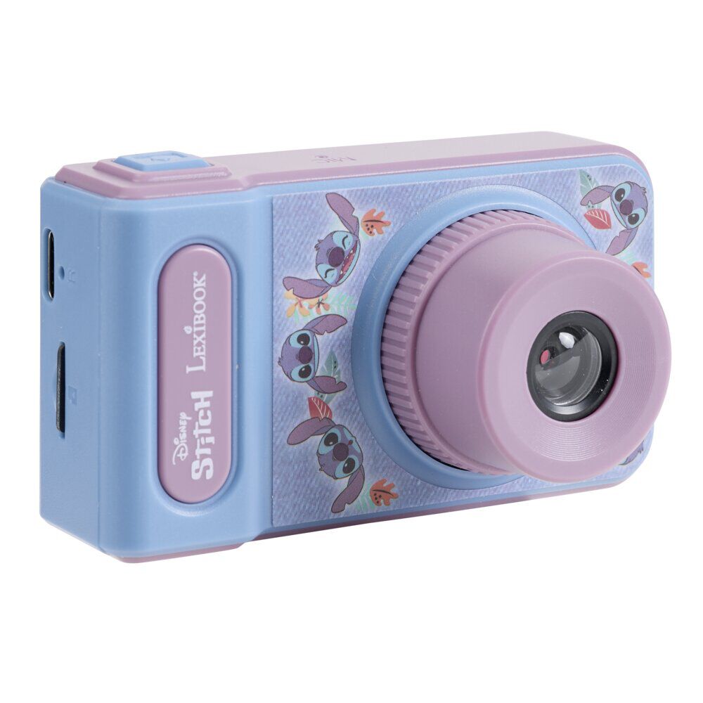 Appareil photo digital enfant Disney Stitch carte SD 8G plastique rose et bleu