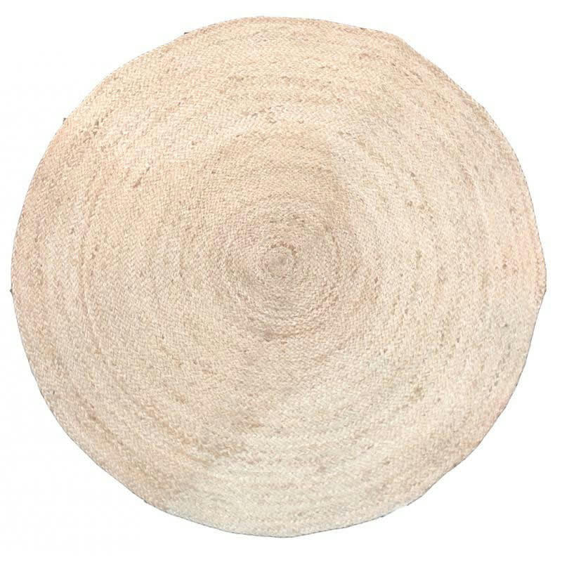 - Tapis rond en jute naturel tressé ø 90 cm