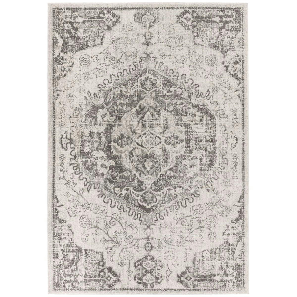 MICHA - Tapis de salon en polypropylène gris 160x230 cm