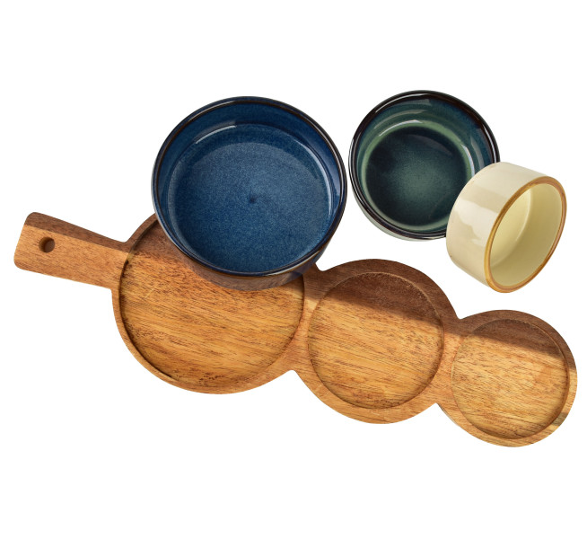 MODERN KITCHEN Deska z 3 miskami 160ml/120ml/80ml