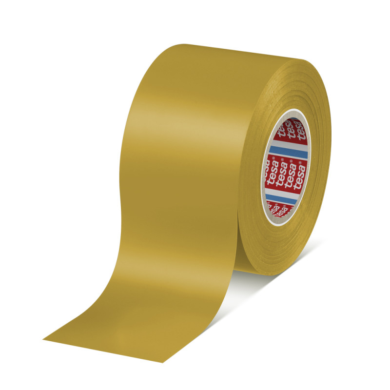 Ruban adhésif d'isolation en PVC Tesaflex jaune 50 mm x 33 m TESA