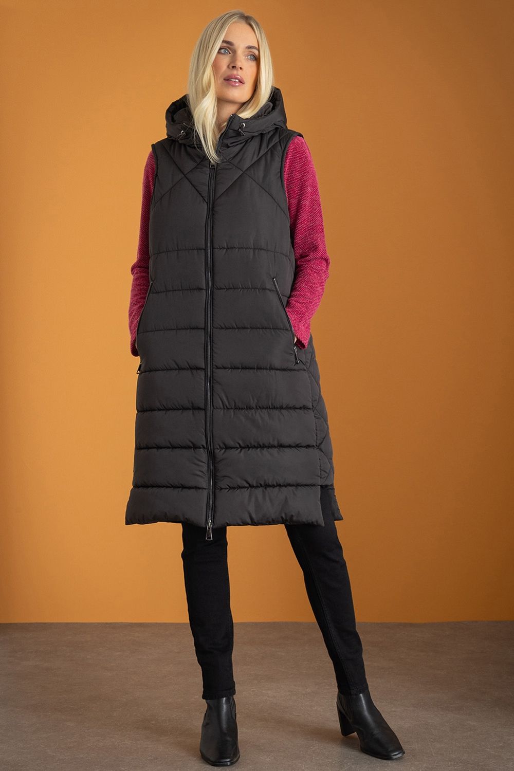 Klass. Long Padded Gilet
