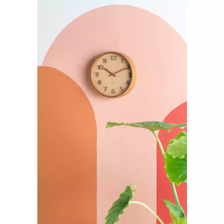 Karlsson Pure Analogue Wall Clock - Sand Brown
