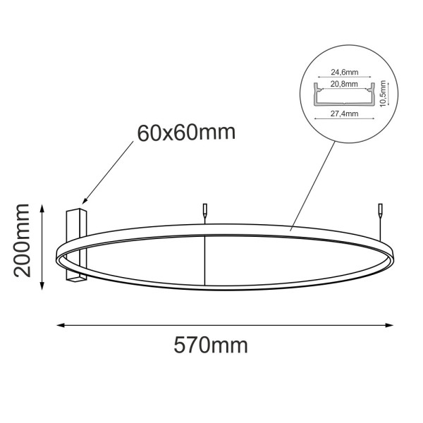 Lampa sufitowa AGARI złoty mat LED 1x35W Neutralna biel 4682lm Shilo