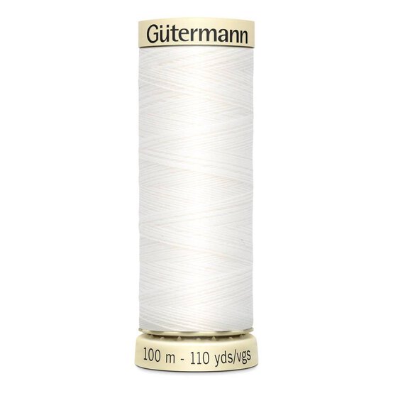 Gutermann White Sew All Thread 100m (800)