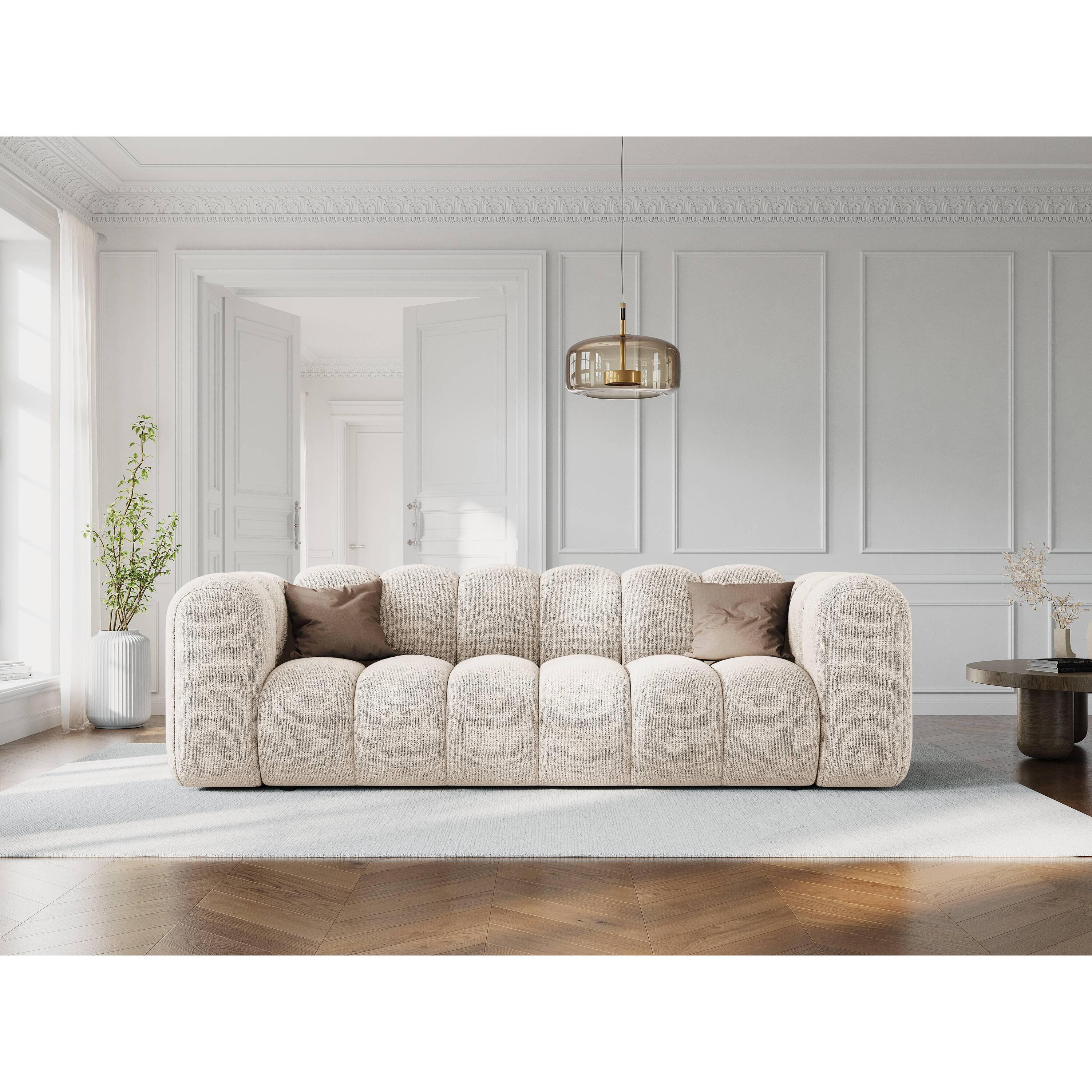 Micadoni Lupine 3-zitsbank - Chenille - Lichtbeige