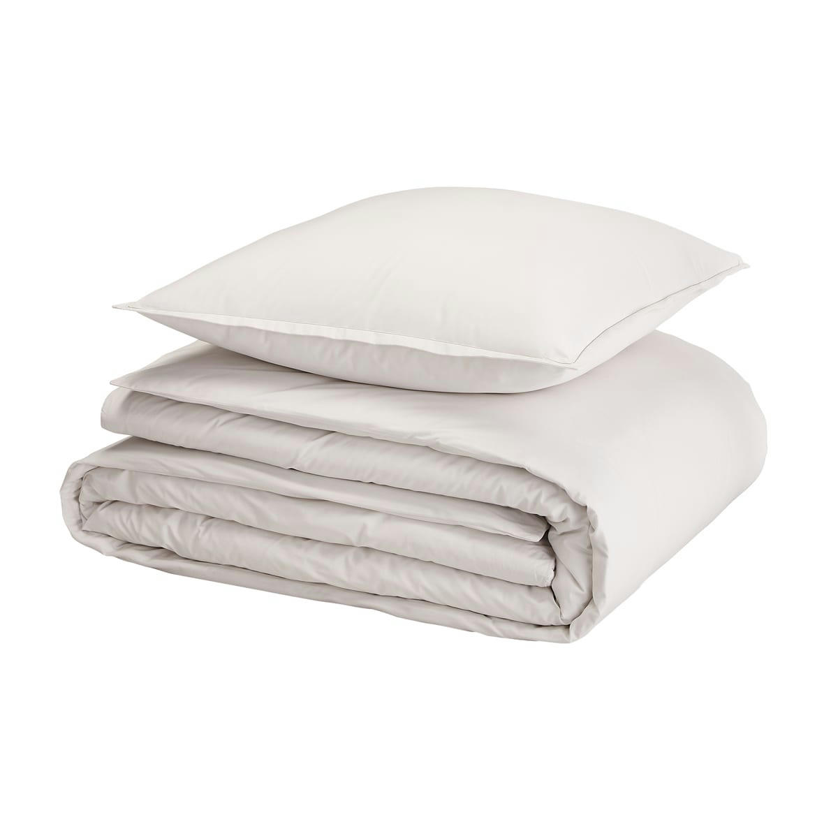 ALBATRE - Parure de lit unie en coton blanc 260x240