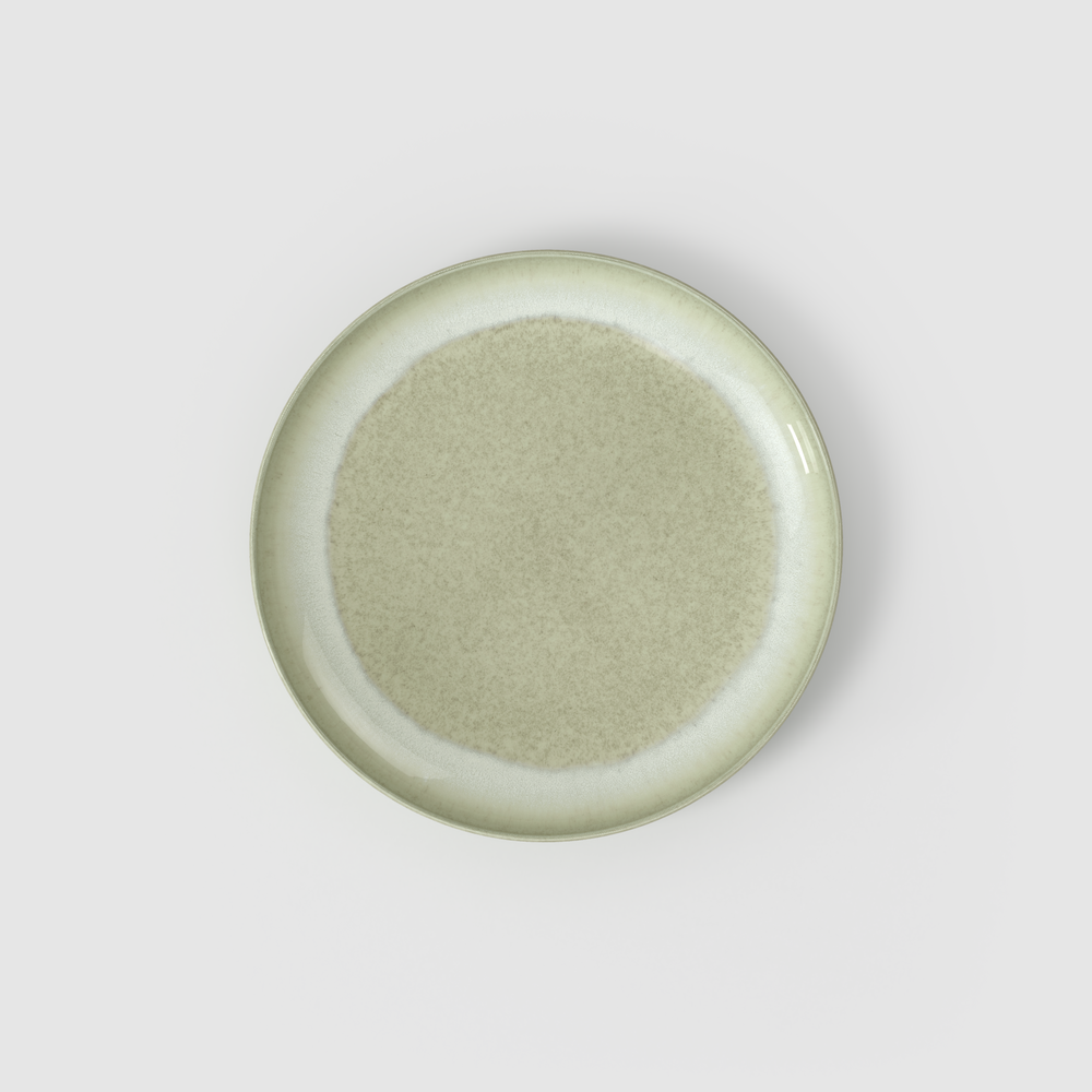 Perlemor Plate - Green, 9.4'', Premium Porcelain