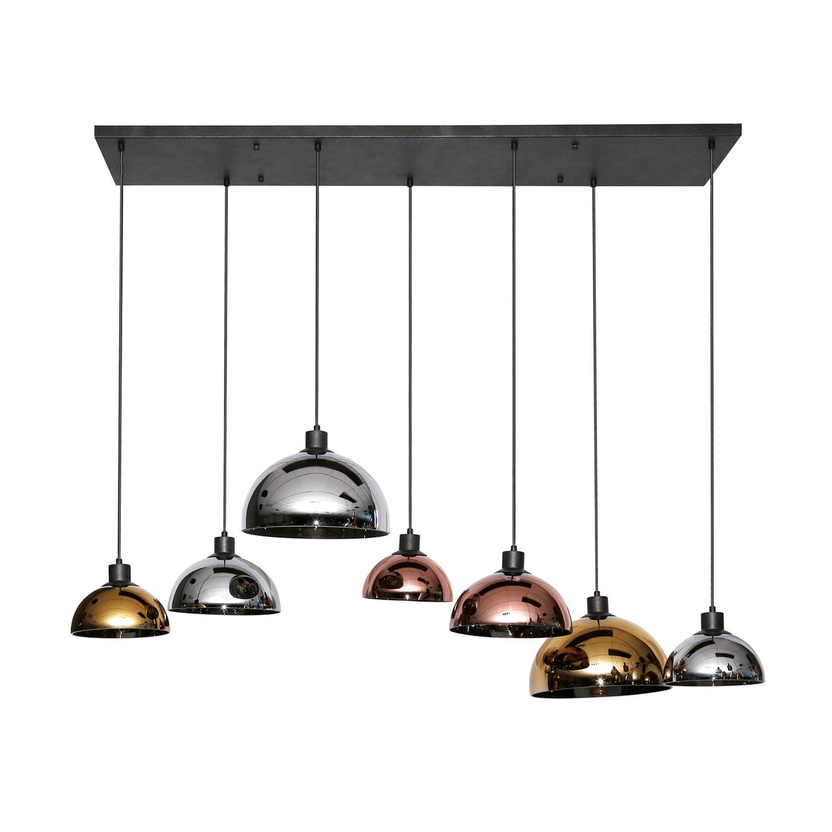 Giga Meubel Hanglamp Driekleur Disk - Multicolor - 7-Lichts - 150x140x50cm