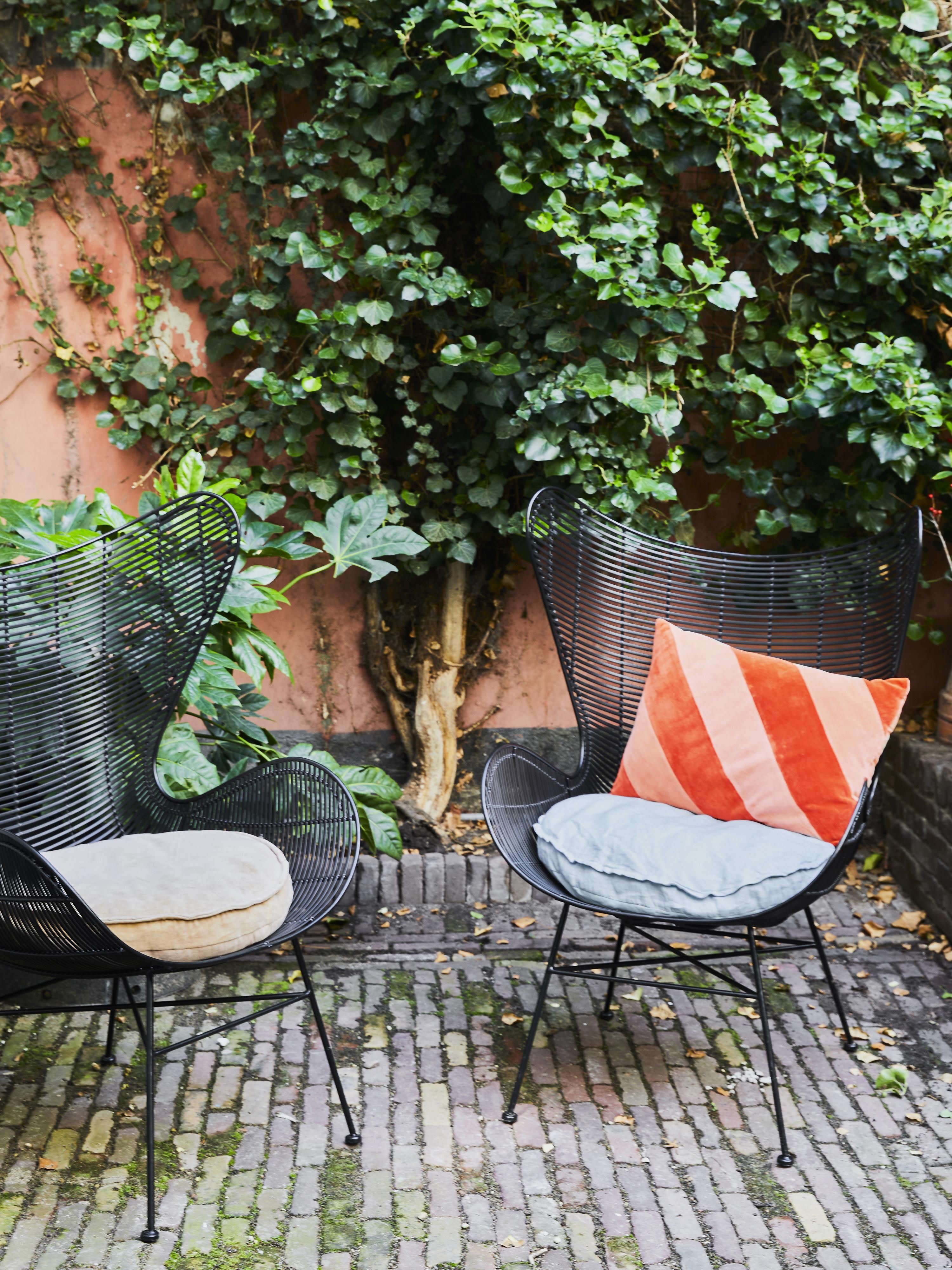 Handgefertigtes Baumwoll-Kissen Striped
