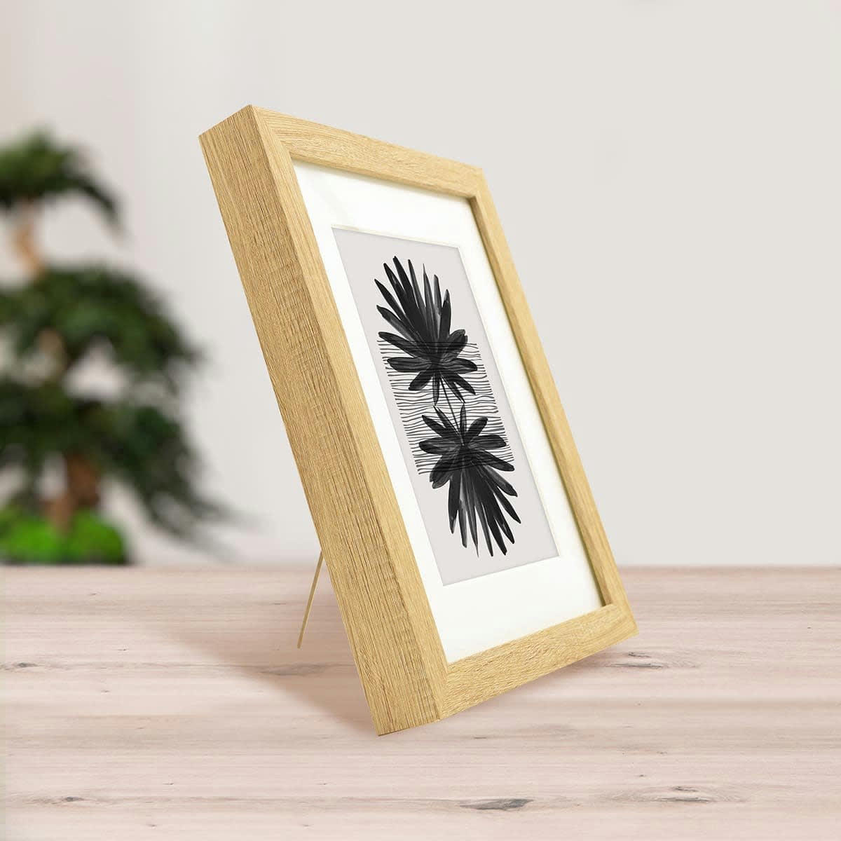 MILAN - Cadre photo épais brut 18x24 cm avec passe-partout résine recyclée