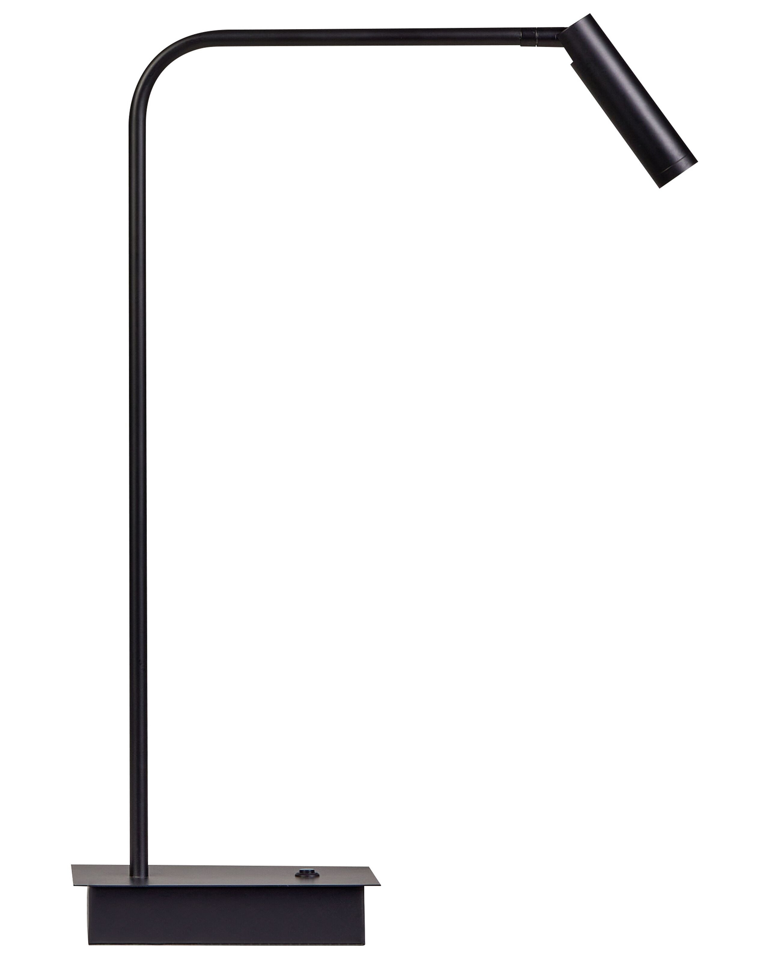 Lampa biurkowa z regulowanym kloszem czarna