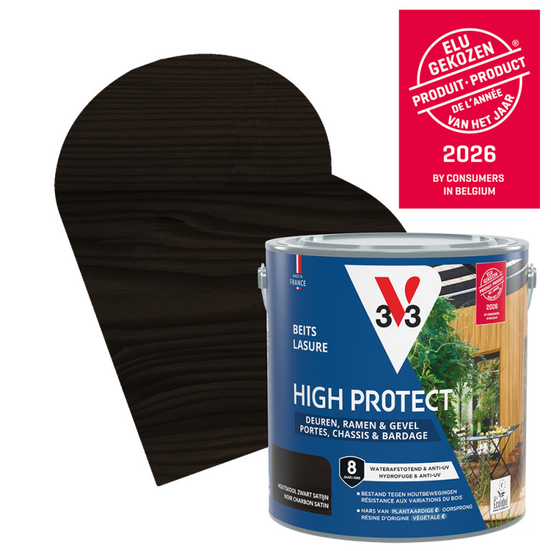 Lasure pour bois High Protect noir charbon 2,5 L V33